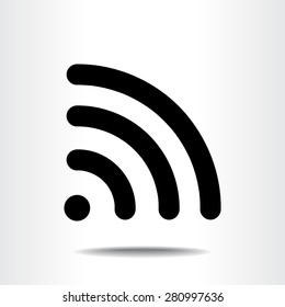 Wireless sign icon, vector illustration. Flat design style 