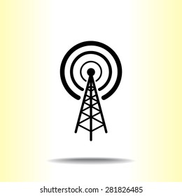 Wireless sign icon, vector illustration. Flat design style 