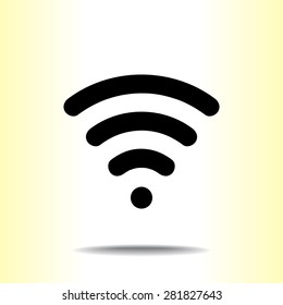 Wireless sign icon, vector illustration. Flat design style 