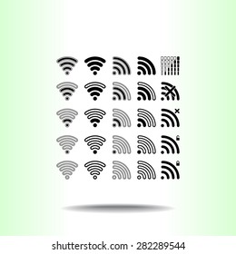 Wireless sign icon, vector illustration. Flat design style 
