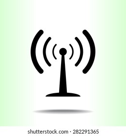 Wireless sign icon, vector illustration. Flat design style 
