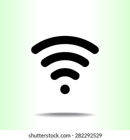 Wireless sign icon, vector illustration. Flat design style 