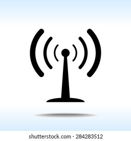 Wireless sign icon, vector illustration. Flat design style 