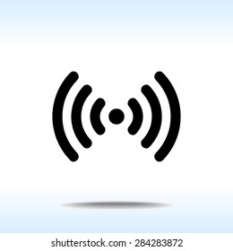 Wireless sign icon, vector illustration. Flat design style 