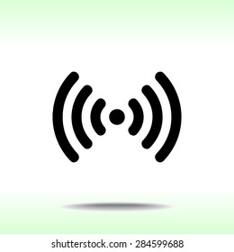 Wireless sign icon, vector illustration. Flat design style 