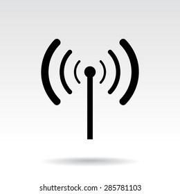 Wireless sign icon, vector illustration. Flat design style 