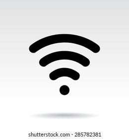 Wireless sign icon, vector illustration. Flat design style 