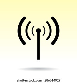 Wireless sign icon, vector illustration. Flat design style 