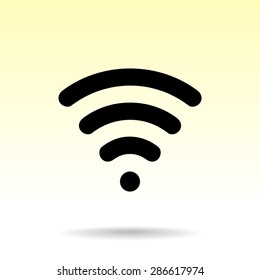 Wireless sign icon, vector illustration. Flat design style 