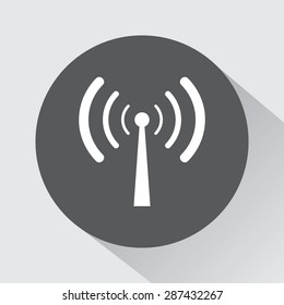 Wireless sign icon, vector illustration. Flat design style 