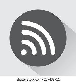 Wireless sign icon, vector illustration. Flat design style 