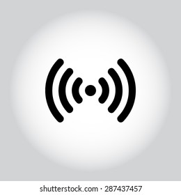 Wireless sign icon, vector illustration. Flat design style 