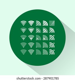 Wireless sign icon, vector illustration. Flat design style 