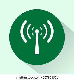 Wireless sign icon, vector illustration. Flat design style 