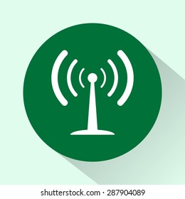 Wireless sign icon, vector illustration. Flat design style 