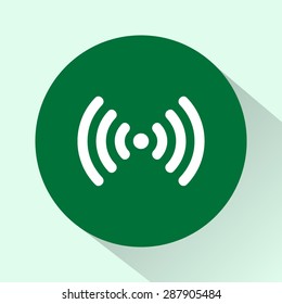Wireless sign icon, vector illustration. Flat design style 