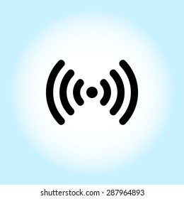 Wireless sign icon, vector illustration. Flat design style 