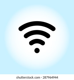 Wireless sign icon, vector illustration. Flat design style 