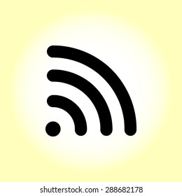 Wireless sign icon, vector illustration. Flat design style 