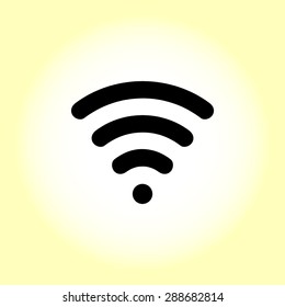 Wireless sign icon, vector illustration. Flat design style 