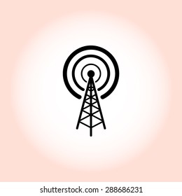 Wireless sign icon, vector illustration. Flat design style 