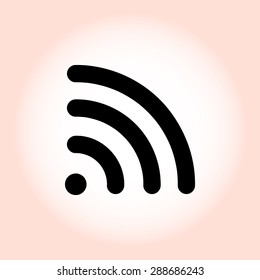 Wireless sign icon, vector illustration. Flat design style 