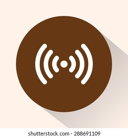 Wireless sign icon, vector illustration. Flat design style 