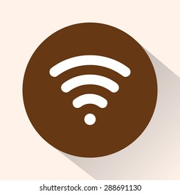 Wireless sign icon, vector illustration. Flat design style 