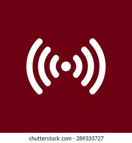 Wireless sign icon, vector illustration. Flat design style 