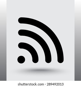 Wireless sign icon, vector illustration. Flat design style 