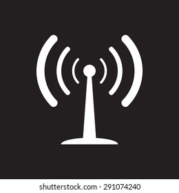 Wireless sign icon, vector illustration. Flat design style 