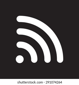 Wireless sign icon, vector illustration. Flat design style 