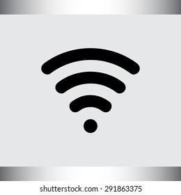 Wireless sign icon, vector illustration. Flat design style 