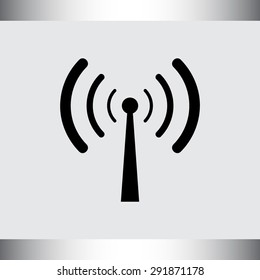 Wireless sign icon, vector illustration. Flat design style 