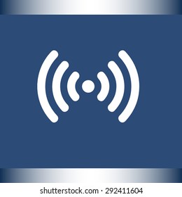 Wireless sign icon, vector illustration. Flat design style 