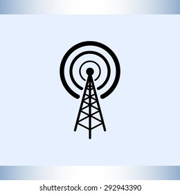 Wireless sign icon, vector illustration. Flat design style 