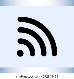 Wireless sign icon, vector illustration. Flat design style 