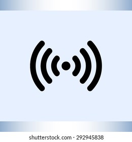 Wireless sign icon, vector illustration. Flat design style 
