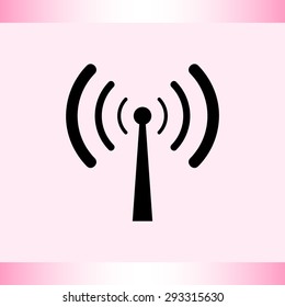 Wireless sign icon, vector illustration. Flat design style 