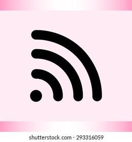 Wireless sign icon, vector illustration. Flat design style 
