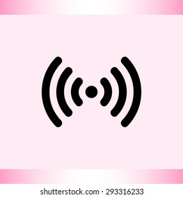 Wireless sign icon, vector illustration. Flat design style 