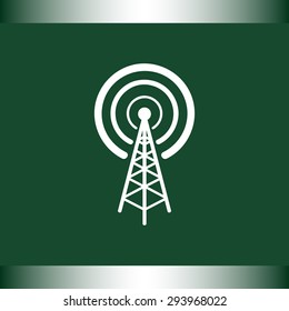 Wireless sign icon, vector illustration. Flat design style 