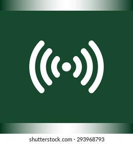 Wireless sign icon, vector illustration. Flat design style 