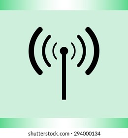 Wireless sign icon, vector illustration. Flat design style 