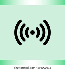 Wireless sign icon, vector illustration. Flat design style 
