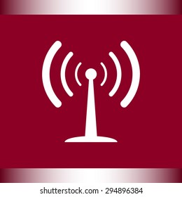 Wireless sign icon, vector illustration. Flat design style 