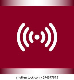 Wireless sign icon, vector illustration. Flat design style 