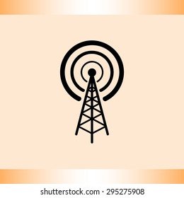 Wireless sign icon, vector illustration. Flat design style 