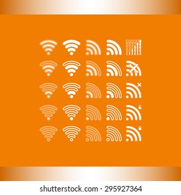 Wireless sign icon, vector illustration. Flat design style 