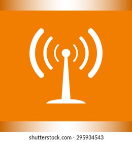 Wireless sign icon, vector illustration. Flat design style 
